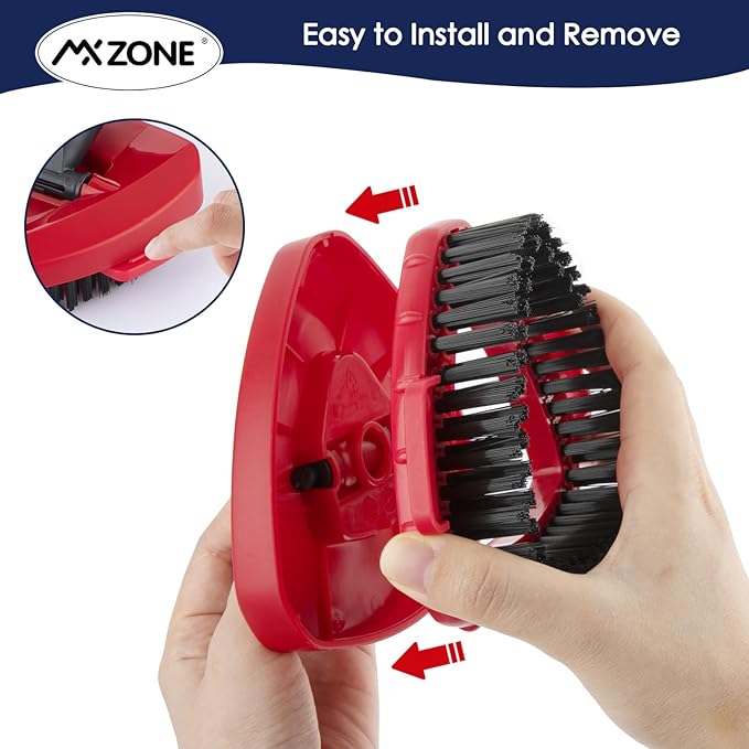 Scrubber Mop Head Compatible with O Cedar RinseClean 2 Tank System, Spin Mop Scrub Brush Head Replacement, Hard Bristle Bathroom Cleaning Brush, Tub Scrubber, Not Fit EasyWring 1 Tank