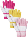 Patelai 3 Pairs Microfiber Plant Dusting Gloves Leaf Cleaning Gloves for Indoor Plants, Blinds, Furniture, House (White,Pink,Yellow,Rose Red,Medium)