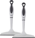 Superio Rubber Squeegee, 2 Pack, Streak Free All Purpose Window Squeegee, Comfort Grip Handle and Hanging Hook (Grey, 6 Inch- 2 Pack)