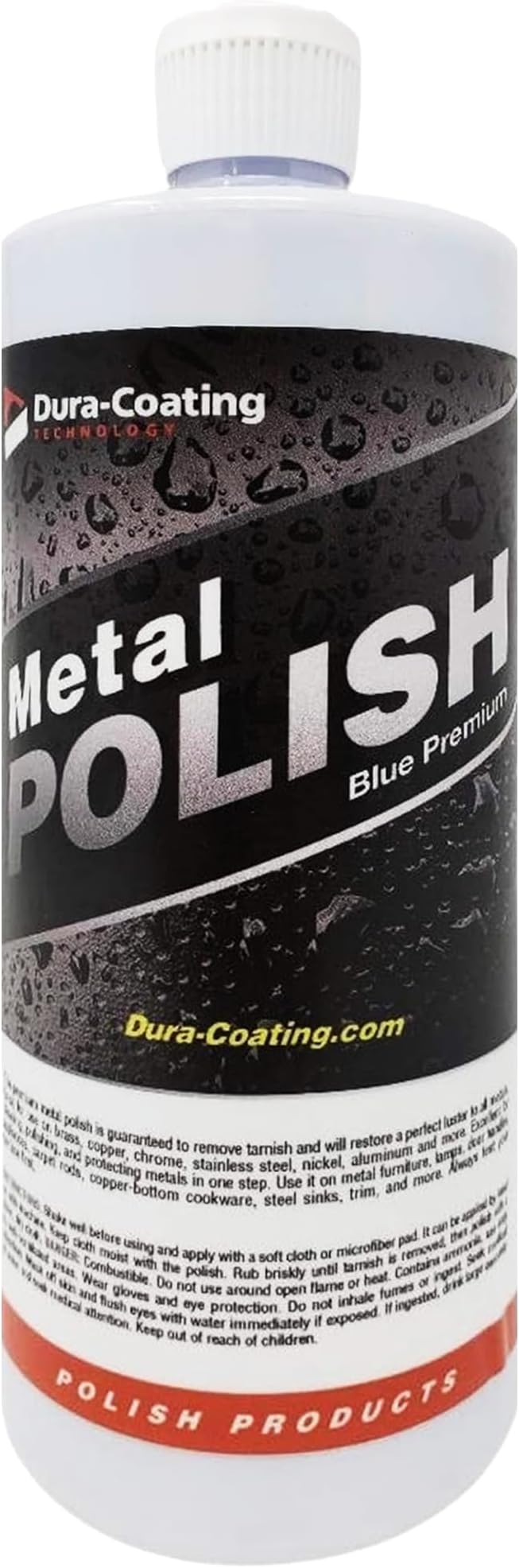DURA-COATING TECHNOLOGY Blue Premium Metal Polish and Cleaner Liquid for All Metal, Brass, Gold, Copper, Fiberglass, Aluminum, Jewelry, Sterling Silver (1 Gallon Bottle)