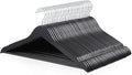 Amazon Basics Wood Suit Clothes Hangers for Closet Organizer, Black, 30-Pack