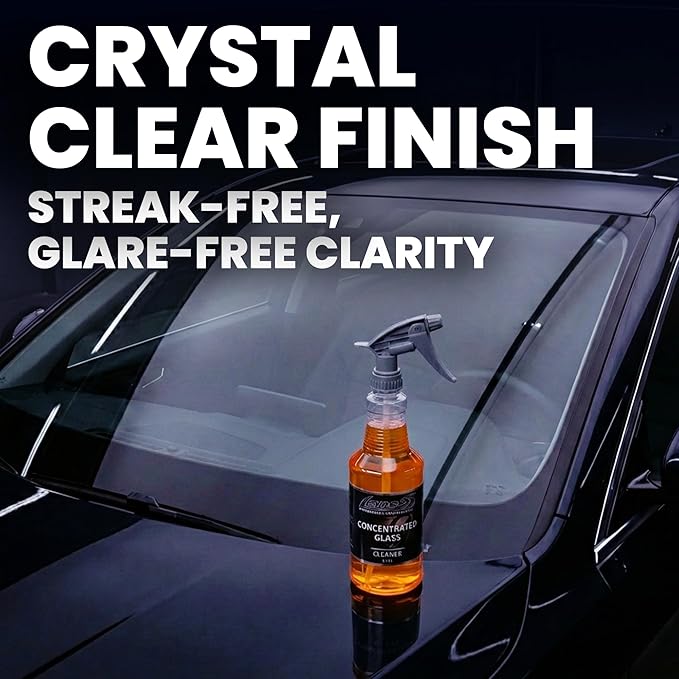 LANE'S Concentrated Auto Glass Cleaner | Tint-Safe Car Windshield, Window Cleaner | Removes Automotive Smoke Film, Fingerprints, & Smudges | Streak-Free, Safe for All Glasses | 32oz