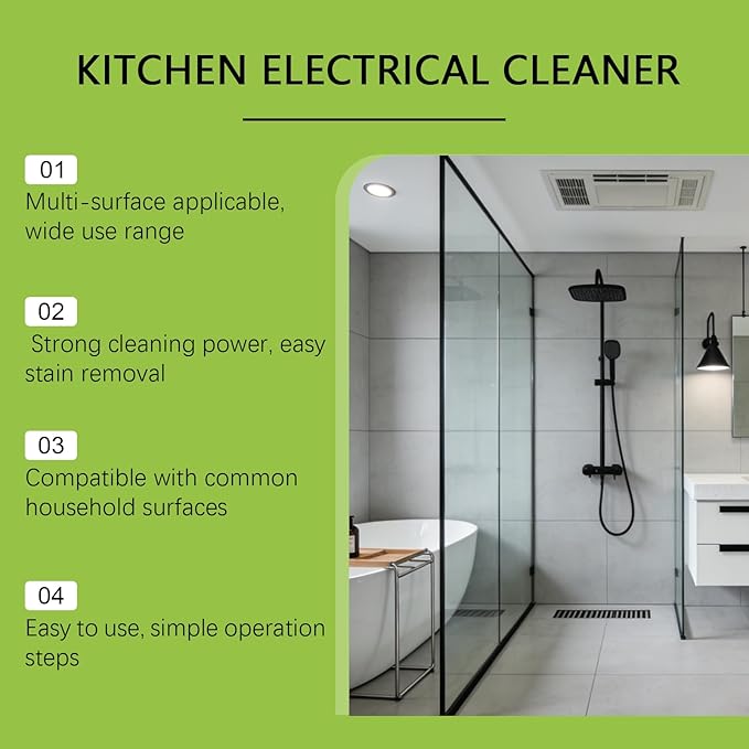 Kitchen Appliance Cleaner Spray, Fly Kitche Cleanse Spray, Electrolyzed Ion Kitchen Cleaner Spray,Multi Purpose Household and Kitchen Cleaning Spray, Clean Up Kitchens Oil Stains (2PCS)