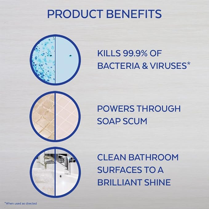 Lysol Bathroom Cleaner Spray, Blue, Island Breeze, 48oz (2X24oz)