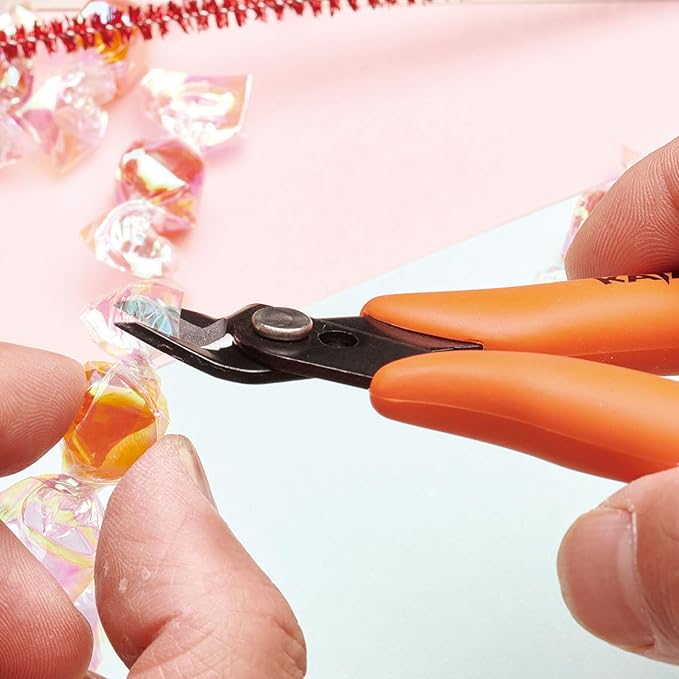 KATA Micro Wire Cutters Pliers: Precision Flush Cutter Tools for Jewelry Making Craft- 5-Inch Small Zip Tie Cutter Nippers - Mini Wire Side Cutting Snips for Electronics, Hobby Plastic Models, Gundam