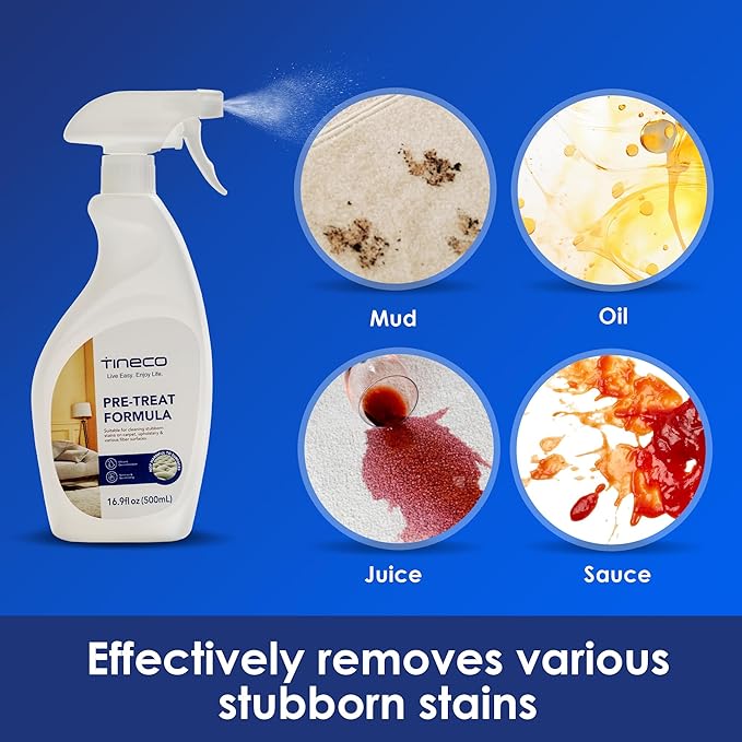 Tineco Pretreat Formula & Cleaning Solution Set for CARPET ONE Cruiser Series, CARPET ONE PRO & Spot Series, iCARPET, Removes Tough Stains
