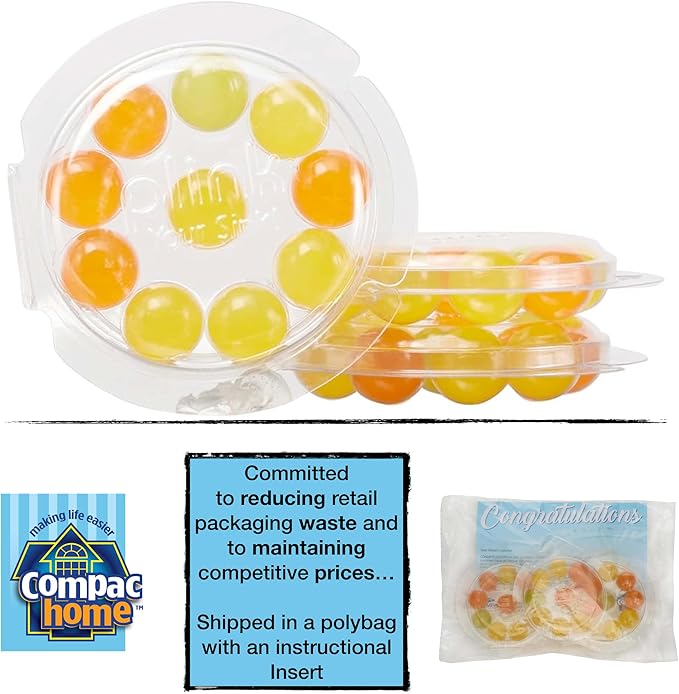 Plink Compac Garbage Disposal Cleaner, Pack of 3, Multi-Color, 30 Count