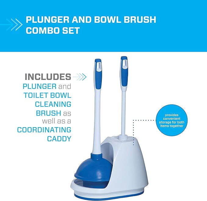 Mr. Clean Toilet Bowl Brush and Plunger Caddy Combo (Set of 2)