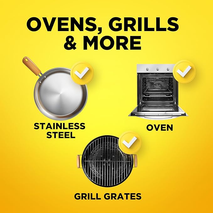 Easy-Off Heavy Duty Oven Cleaner Foam, Removes Grease & Burned-On Food, For Ovens, Grill Grates & More 14.5oz