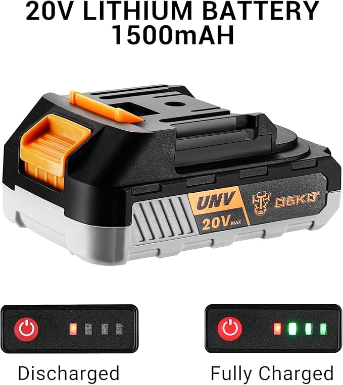 Power Drill Cordless: DEKOPRO Cordless Drill 20V Electric Power Drills Set Tool Drills Cord-less Set with Battery and Charger