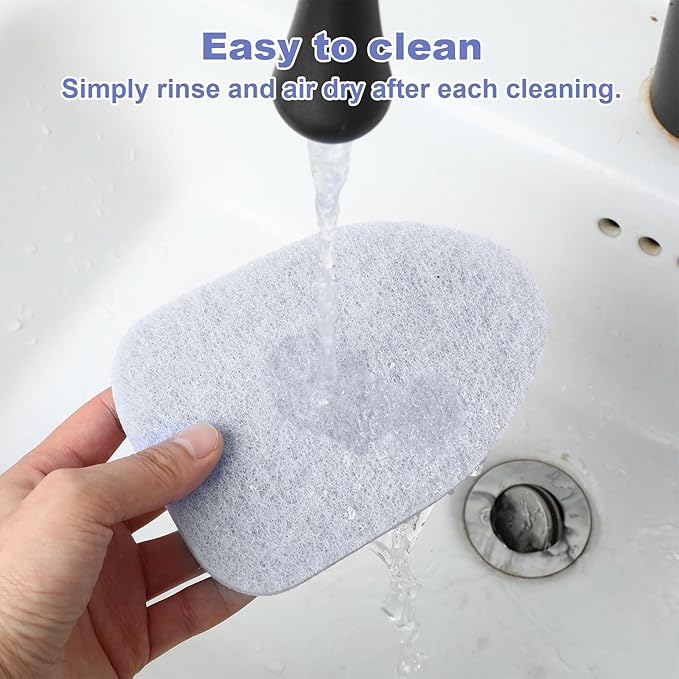 2Pcs Scouring Pads Grey Scrub Pads for Cleaning Reusable Scrub Sponge Non Scratch Fit Tub Tile Scrubber Brushes Cleaning for Kitchen Toilet Wall Tile Sink