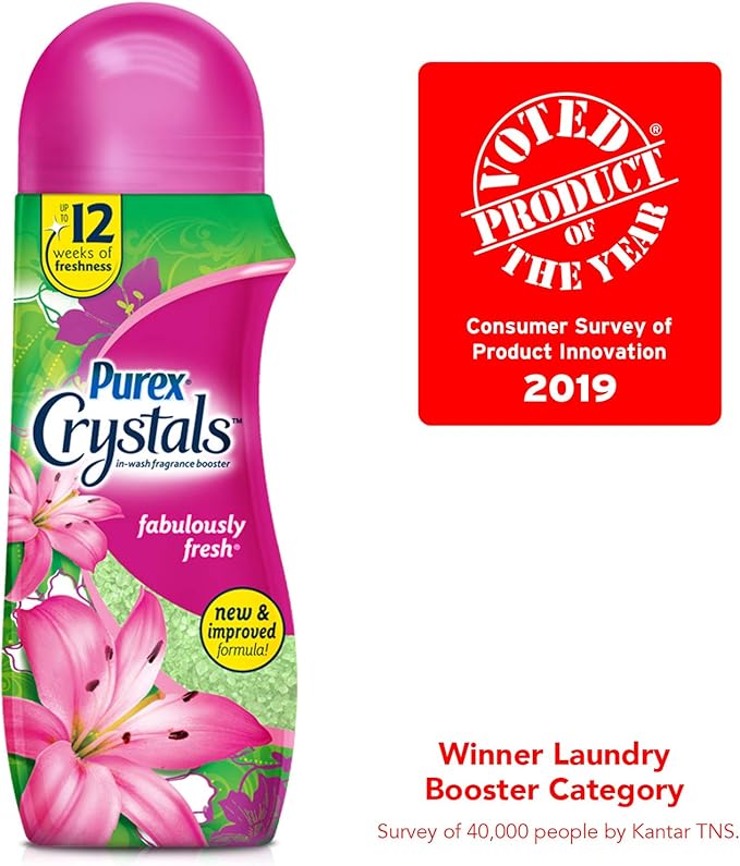 Purex Crystals in-Wash Fragrance and Scent Booster, Fabulously Fresh, 15.5 Ounce, 4 Count