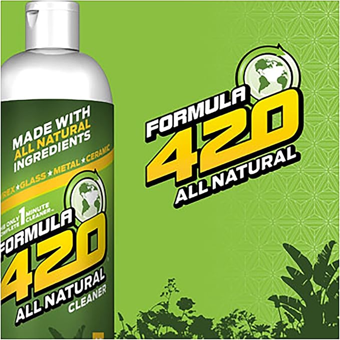 ALL NATURAL Formula 420 Pipe Cleaner - Cleans - Glass, Pyrex, Metal, Ceramic 16 Ounce