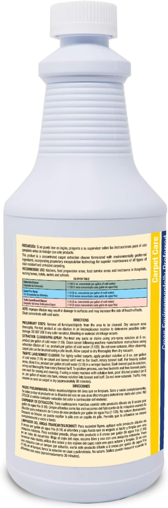 GreenFist Dolphin Carpet Extractor Odor & Stain Remover Shampoo ( Concentrated )Deep Cleaner and Deodorizer[ Any Rug, Upholstery or Carpet Machine] Unscented Formula, 1 Quart Bottle