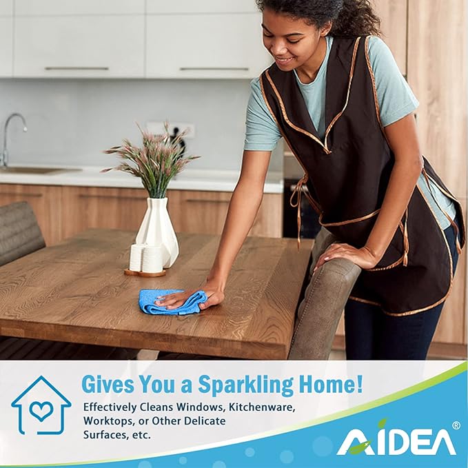 AIDEA Microfiber Cleaning Cloth, 5PK, Soft Absorbent Rags, Microfiber Towels for Cars, Kitchen Towels, Dusting Cloth for Home, Window, Cleaning Supplies, 12"×12"