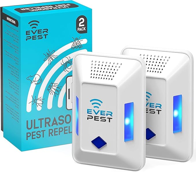 Ultrasonic Pest Control Repeller (2-Pack) Plug in Flea Rat Roach Mosquito Cockroaches Rodent Spider Scorpion Fruit Fly Insect Indoor Plug Getter Robo