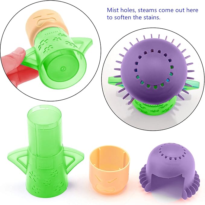 Microwave Steam Cleaner Angry Mom, Steamer Cleaning with Vinegar and Water, Angry Mum Microwave Oven Cleaner for Kitchen Office Chemical Free, Steams From Head (Green)
