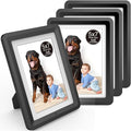 5x7 Picture Frame, Clear Acrylic Photo Frame with White Mat for 4x6 Photos, One-Piece Shatterproof Tool-Free Design, UV-Resistant Waterproof Tabletop Frame for Home Office Decor with 10-Year Warranty
