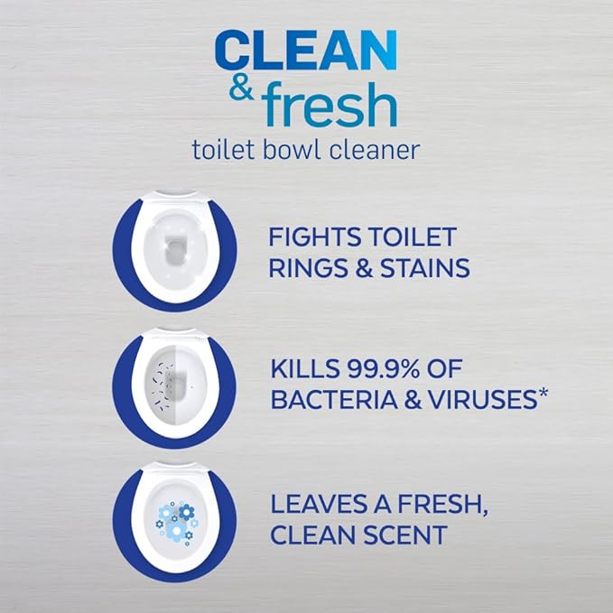 Lysol Clean & Fresh Toilet Bowl Cleaner, Ocean Fresh, 24 oz (Pack of 4)