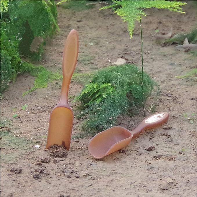 12 PCS Plastic Mini Garden Shovel Spoons Soil Scoops, Cultivation Digging Transplanting Gardening Tools Succulents Potted Flowers, Bath Salt Spoons/ Washing Powder Scoops/ Loose Tea-leaf Scoops