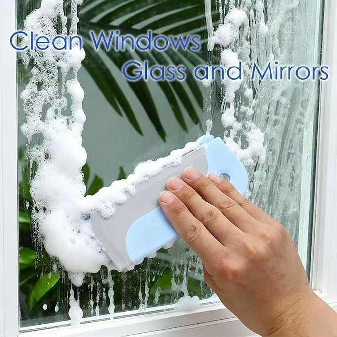 Amouy Small Rubber Squeegee(4 Pack),Kitchen Sink Squeegee for Countertops and Dishes.Multi-Purpose,for Vanity Tops,Bathroom Mirrors,Car Windows and Side Mirrors