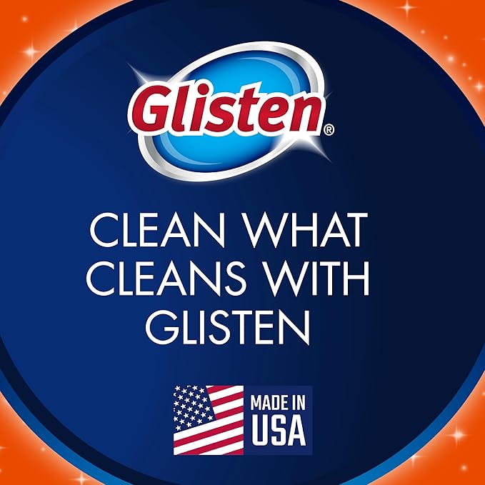 Glisten Washing Machine Cleaner & Freshener Deodorizer for All Top Load and Front Load Washers and HE Machines, Made in the USA, Fresh Scent, 9 Tablets (Pack of 12)
