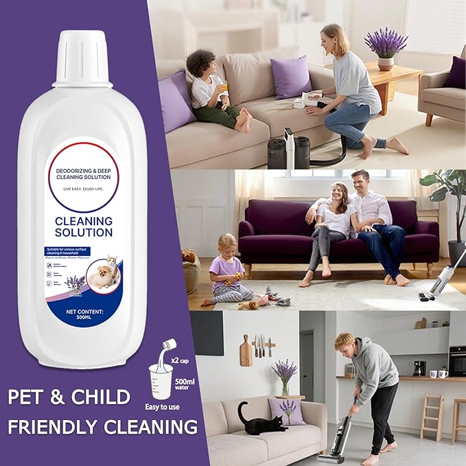 2 Packs Floor Cleaner Lavender Scent Compatible with Tineco Cleaning Solution Rifill Deep Cleaning for Tineco Vacuum Mop Solution, for iFloor Series & Floor One Cleaner Solution, Residue & Streak Free