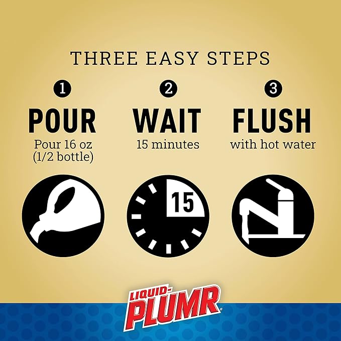 Clorox Liquid-Plumr Advanced Action Clog Destroyer Gel, Removes Multiple Types of Clogs including Hair, Deodorizes and Freshens, Safe for All Septic Systems and Pipes, 2 Bottles, 32 fl. oz. Bottle
