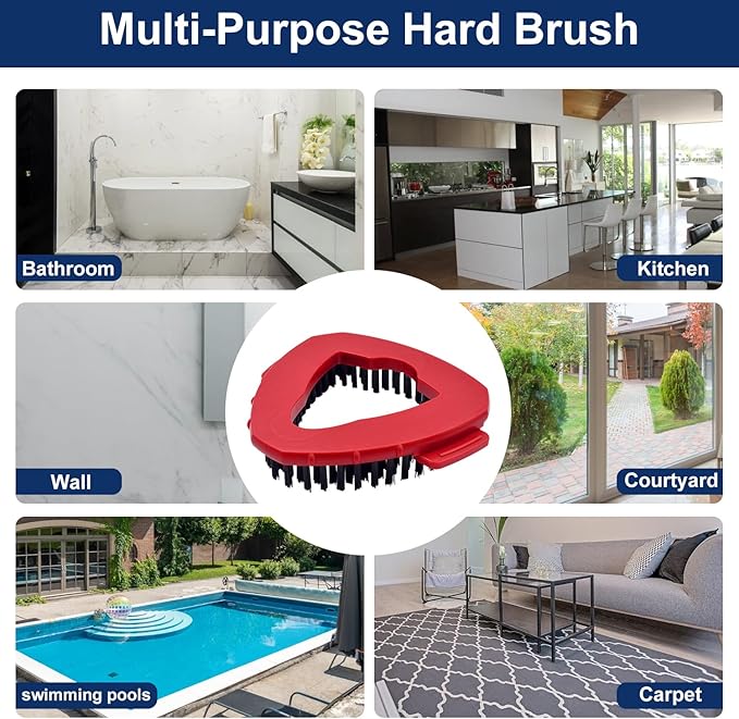 Scrub Brush Mop Replace Head for O cedar EasyWring 1-Tank Spin Mop System Ocedar Mop Scrub Brush Head Hard Bristle Scrub Brush Floor Clean to Bathroom, Kitchen, Tub and Tile, NOT Fit RinseClean 2-Tank