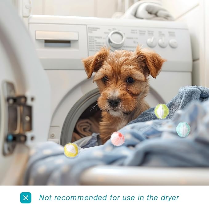 Blulu 12 Pieces Pet Hair Remover for Laundry Dryer Balls Reusable Washing Machine Hair Catcher Pet Dog Cat Catcher Lint Remover (Fresh Color)