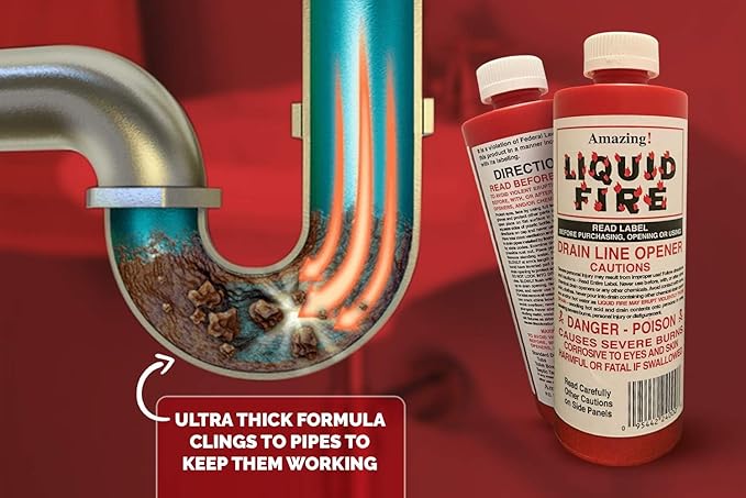 Liquid Fire Drain Line Opener, 32 Oz