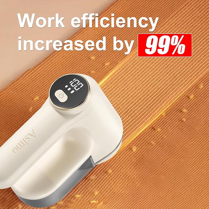 Fabric Shaver 3-Speed Adjustable Lint Remover with LED Digital Display Type-C Fast Charge Port Suitable for Clothing Furniture Sofas and Blankets