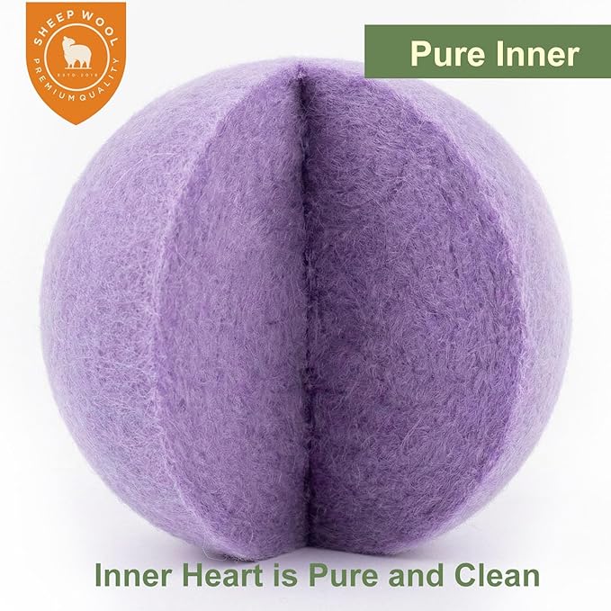 Wool Dryer Balls 3 Pack XL, Natural Fabric Softener New Zealand Wool，Handmade Organic Laundry Dryer Balls, Reusable 1000 Loads,Wrinkles Free, Shorten Drying Time(3 Pack, Colorful）