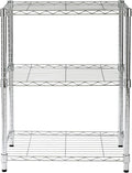 Honey-Can-Do 3-Tier Heavy-Duty Adjustable Shelves, Metal Storage Rack with 250-lb Shelf Capacity, Chrome, 14" W x 24" L x 30" H