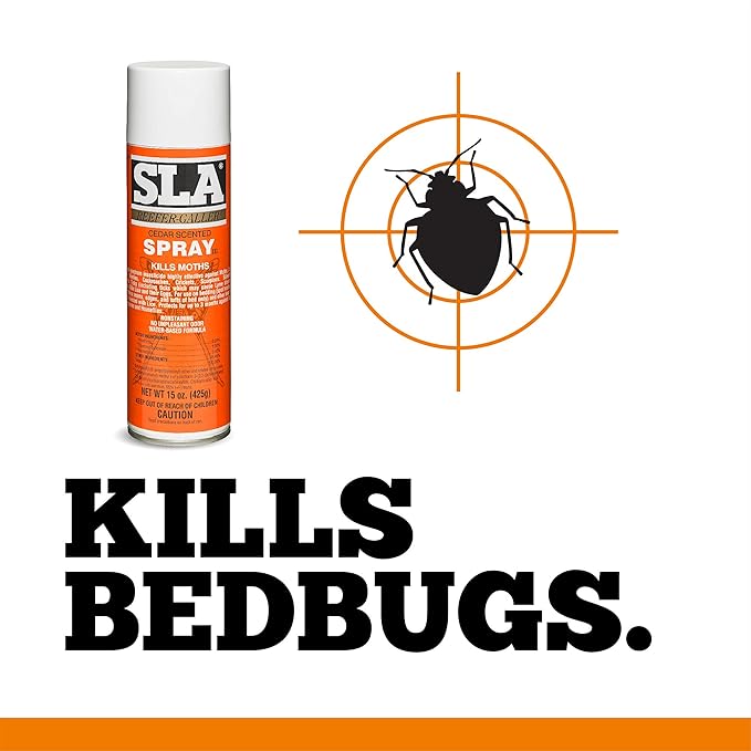 Reefer Galler SLA Cedar Scented Moth Repellent Spray, Kills Moths Bed Bugs and Pests on Contact, 15 oz (Pack of 3)