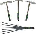 Yard Butler Terra Tuff Hand Tool Bundle, ITT-4B - Essential Gardening Tool for Yardwork - Power-Coated Steel Construction - Comfortable Grip - Long-Lasting - Rust-Resistant