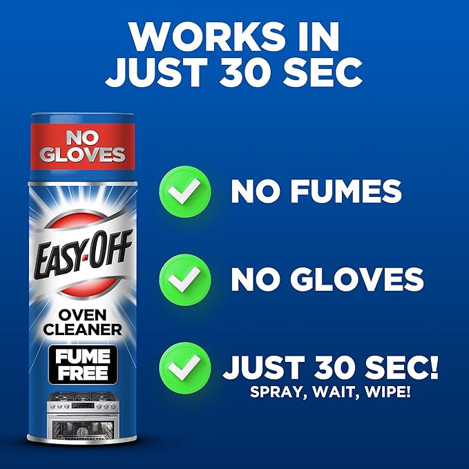 Easy-Off Fume Free Oven Cleaner Foam, Removes Grease & Burned-On Food, For Ovens, Air Fryers & More 14.5oz