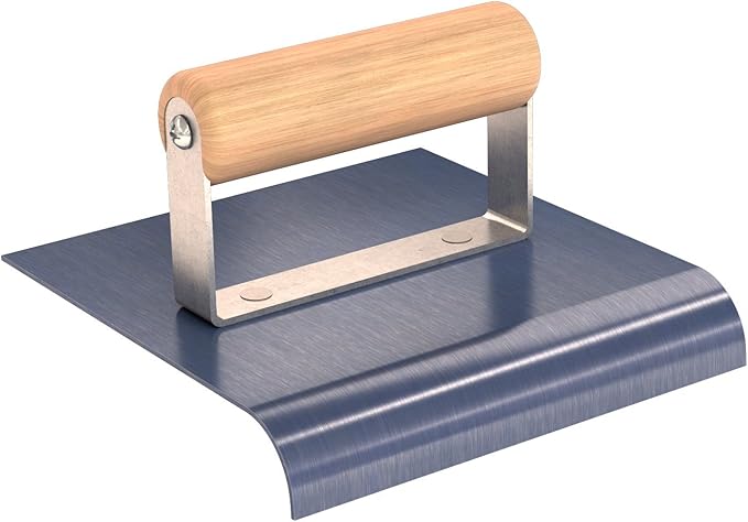 Bon 22-780 6-Inch by 6-Inch Blue Steel Sidewalk Edger with 3/4-Inch Radius and 7/8-Inch Lip with Wood Handle
