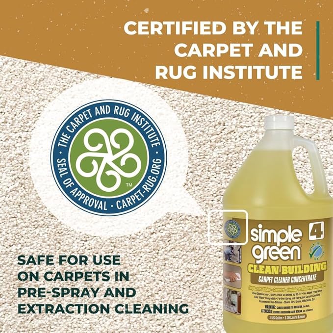 Clean Bldg Carpet Cleaner Concentrate, 1gal Bottle (Carton of 2)