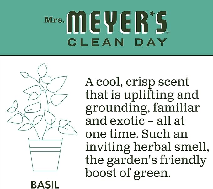 Mrs. Meyer's Clean Day Dryer Sheets, Basil Scent, (Pack of 3)