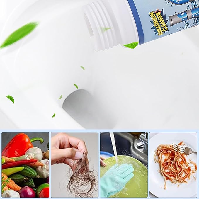 Sink & Drain Cleaner, Drain Cleaner Powder, 3.9 oz Bottle, Sewer Pipe Maintainer for Kitchen, Bathtub, Shower Drains (5Bottles)