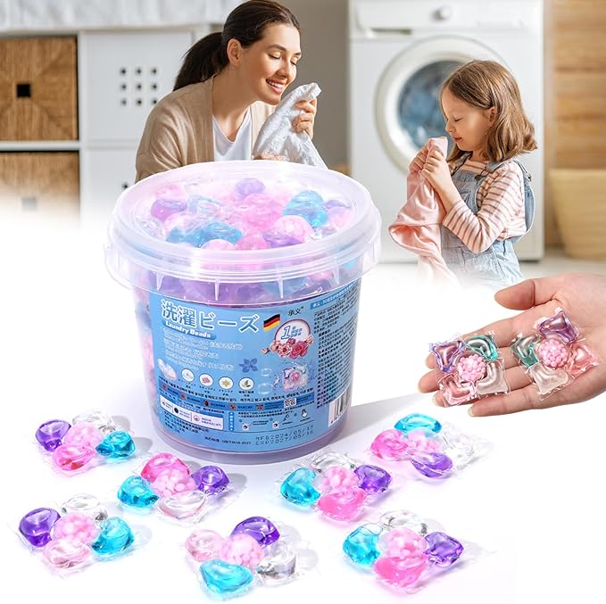 5 in 1 Laundry Beads - 5 in 1 Laundry Pods with Fabric Softener & Scent Beads(50PCS)