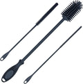 12.5" Silicone Bottle Brush & Straw Cleaner Brush Set | Water Bottle Cleaner for Hydro Flasks, Tumblers, Glassware, Vases and Narrow Neck Containers
