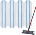 H2prO Mop Pads Replacements Compatible with Flat Mop System, Replace Mop Heads for Mop, Machine Washable Reusable Microfiber Pad Refills for Floor Cleaning (4 Pack)