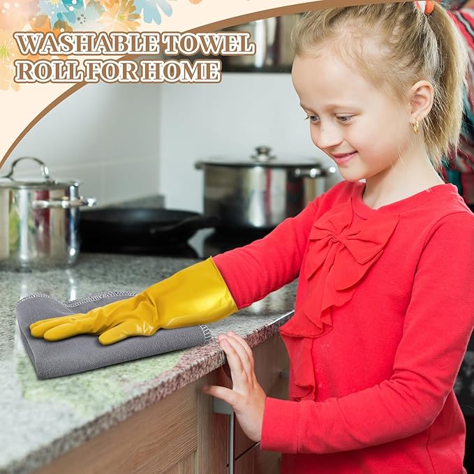 36 Pack Vintage Reusable Cleaning Cloths Washable Cotton Kitchen Towels for Home (Gray)