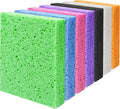 Cellulose Sponges, Large Size 4" x 6" x 1" - Heavy Duty Scrub Kitchen Sponge, Clean Tough Messes Without Scratching Kitchen Cleaning Pads, Pop Up Eco DIY (7 Pack), Mixed