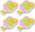 4pcs Compact Kitchen Sponges, Reusable Pickleball Cleaning Cellulose Sponge Wood Pulp Pickleball Gift Fun and Quirky Kitchen Accessory Household Gadget