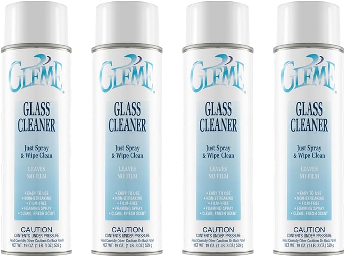 Claire CL050 GLEME GLASS CLEANER Net 19oz. (4 Pack)