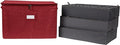 Covermates Keepsakes - Adjustable Zip-Top Storage Box - Configurable FlexGrid Compartments - Heavy Duty Polyester- Reinforced Handles - Stackable Design - Indoor Storage, Red Heather