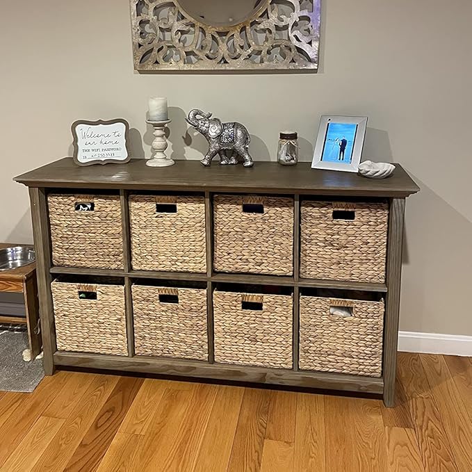 12x12in Wicker Storage Baskets - Large Cube Storage Bins for Bedroom, Living Room, Nursery (2 Packs)
